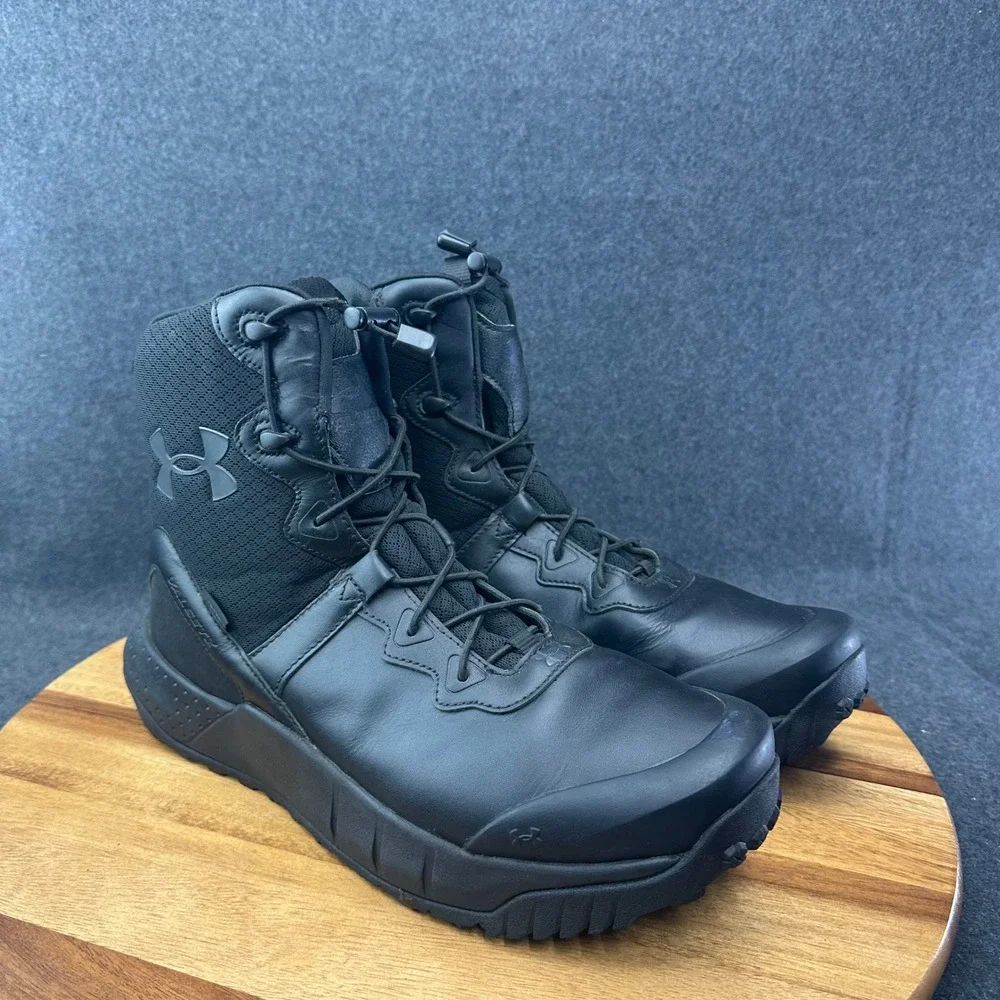 Under Armour Men 11.5 Black Boot MicroG VALSETZ Waterproof Zip 3026738-001